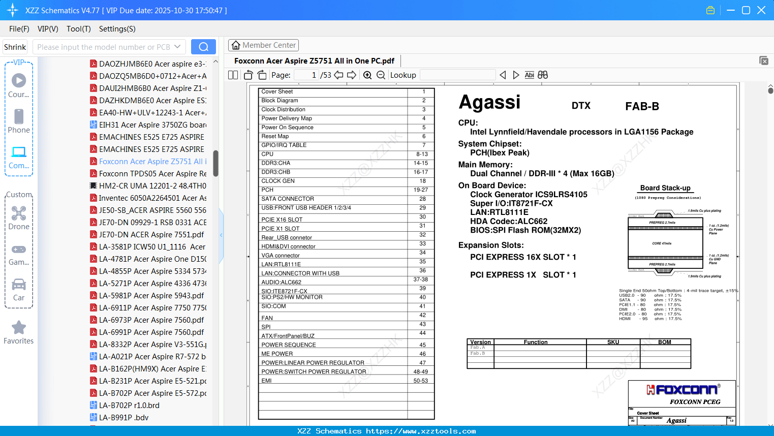 Laptop Foxconn Acer Aspire Z5751 All In One PC